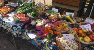 Petit marché au Hameau des Buis