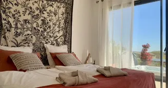Villa Carpe Diem, gîte bien-être 4 * accessible PMR, climatisation /mini-piscine privée, SPA et sauna 2-3 personnes SUD Ardèche Villa Carpe Diem, gîte bien-être 4 * accessible PMR, climatisation /mini-piscine privée, SPA et sauna 2-3 personnes SUD Ardèche