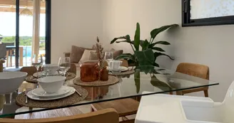 Villa Le Bélieu, gîte 4 * accessible PMR, climatisation /grande piscine privée, 4-5 personnes SUD Ardèche