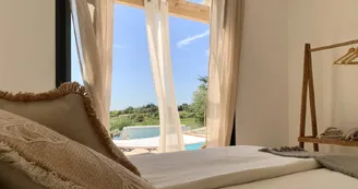 Villa Le Bélieu, gîte 4 * accessible PMR, climatisation /grande piscine privée, 4-5 personnes SUD Ardèche