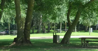 Aire de pique-nique avec tables et barbecues Aire de pique-nique avec tables et barbecues