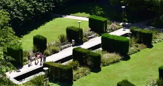 Jardins contemporains CG 64 - Pau - Vue aérienne allée Jardins contemporains CG 64 - Pau - Vue aérienne allée