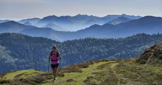 Itinéraire de randonnée à Issarbe avec vue sur la vallée