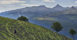 Randonnée à Issarbe avec vue sur le massif de La Pierre Saint-Martin