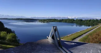 Eslourenties- Daban table d'orientation sur le lac du Gabas