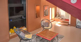 Maison Mirava-Détail Espace commun Salon_Coin TV Maison Mirava-Détail Espace commun Salon_Coin TV