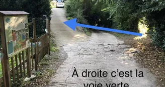 Accés par la voie verte Accés par la voie verte
