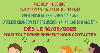 Les mardis à partir du 16 septembre 2025 - Cours de musique - Varzy Les mardis à partir du 16 septembre 2025 - Cours de musique - Varzy