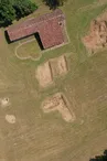 Site camp romain vue aérienne