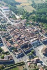 Vue aérienne de la Bastide de Montfort-en-Chalosse